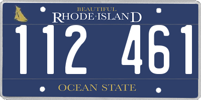 RI license plate 112461