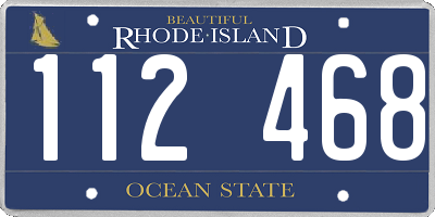 RI license plate 112468