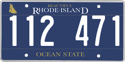RI license plate 112471