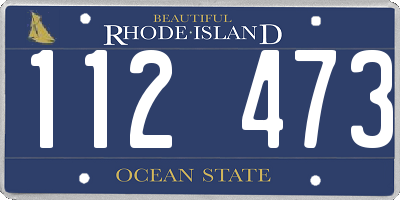 RI license plate 112473