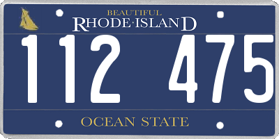 RI license plate 112475