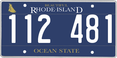RI license plate 112481