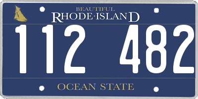 RI license plate 112482