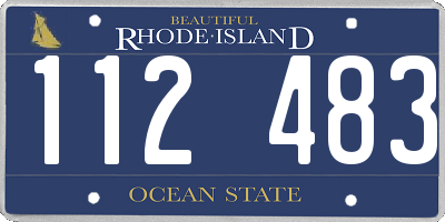 RI license plate 112483