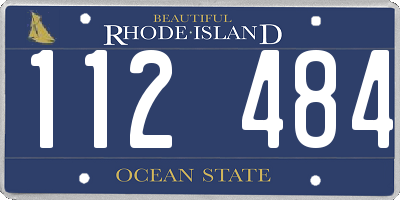 RI license plate 112484