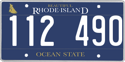 RI license plate 112490