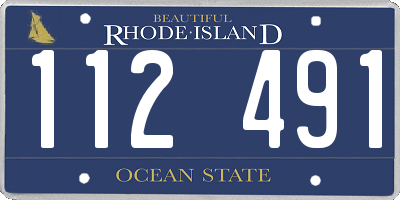 RI license plate 112491