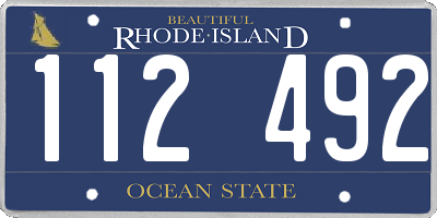 RI license plate 112492