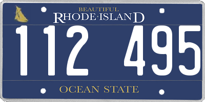 RI license plate 112495