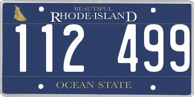 RI license plate 112499