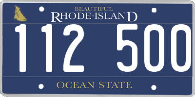 RI license plate 112500