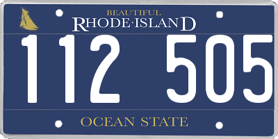 RI license plate 112505