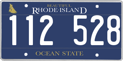 RI license plate 112528