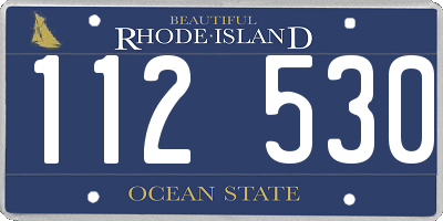 RI license plate 112530