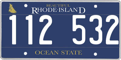 RI license plate 112532
