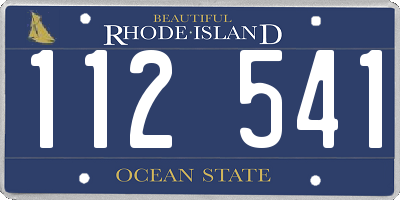 RI license plate 112541