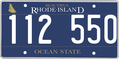 RI license plate 112550