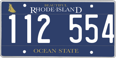 RI license plate 112554
