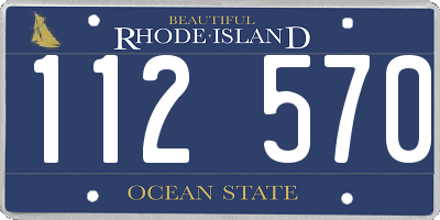 RI license plate 112570