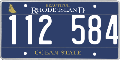 RI license plate 112584