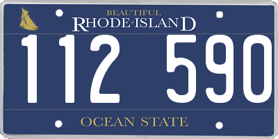 RI license plate 112590
