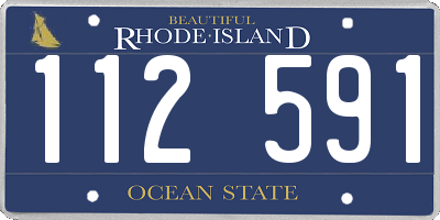 RI license plate 112591