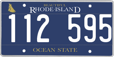 RI license plate 112595