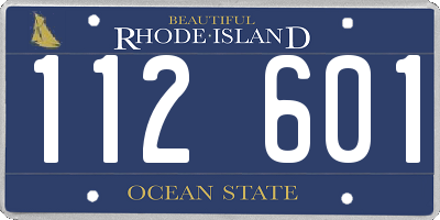 RI license plate 112601