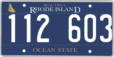 RI license plate 112603