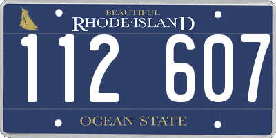RI license plate 112607