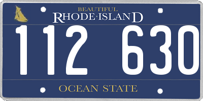 RI license plate 112630