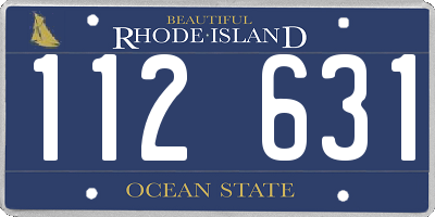 RI license plate 112631