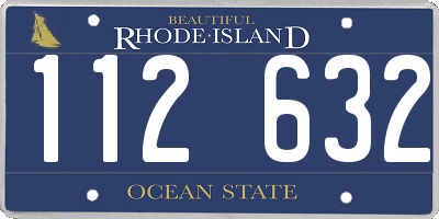 RI license plate 112632