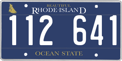RI license plate 112641