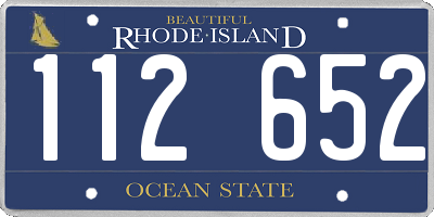 RI license plate 112652