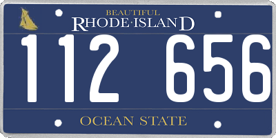 RI license plate 112656