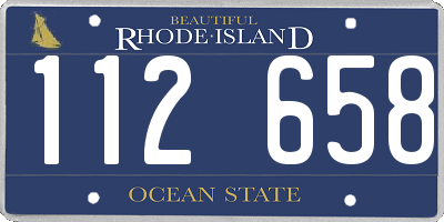 RI license plate 112658