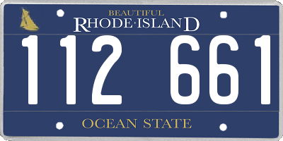 RI license plate 112661