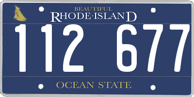 RI license plate 112677