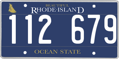 RI license plate 112679