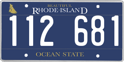 RI license plate 112681
