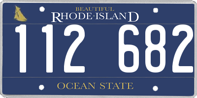 RI license plate 112682