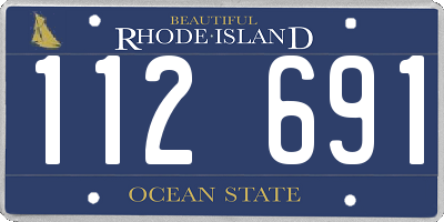 RI license plate 112691