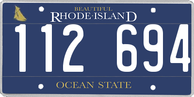 RI license plate 112694