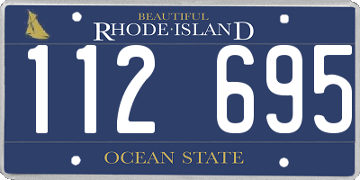 RI license plate 112695