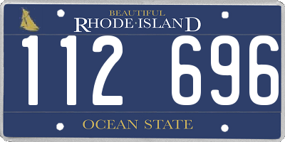 RI license plate 112696