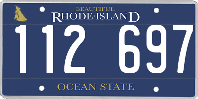 RI license plate 112697