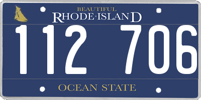 RI license plate 112706