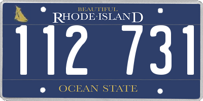 RI license plate 112731