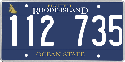 RI license plate 112735